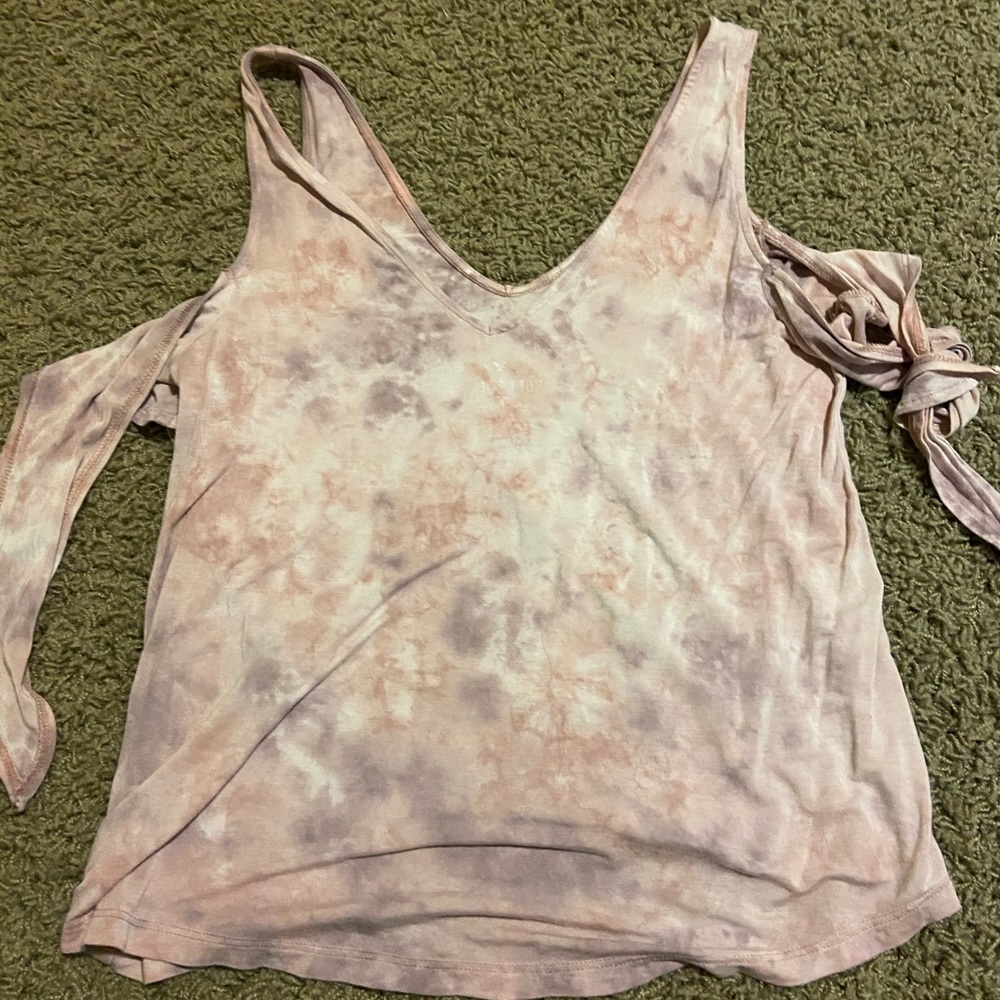 American Eagle Pink Tie Die Tank Top
